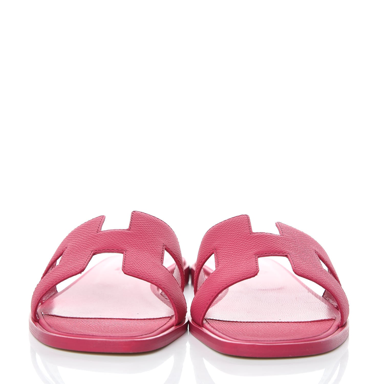 Hermes Epsom Oran Sandals 37 Rouge Azalee 2 of 8