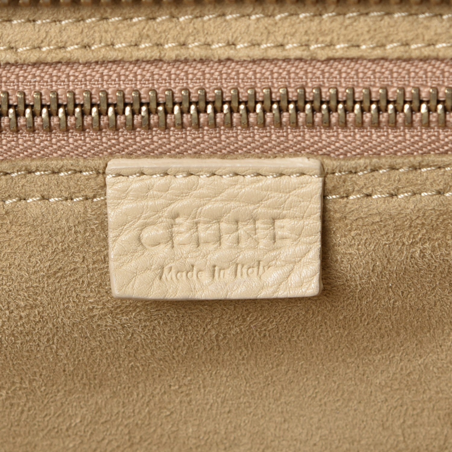 Celine Pebbled Calfskin Mini Luggage Cream 2 of 12