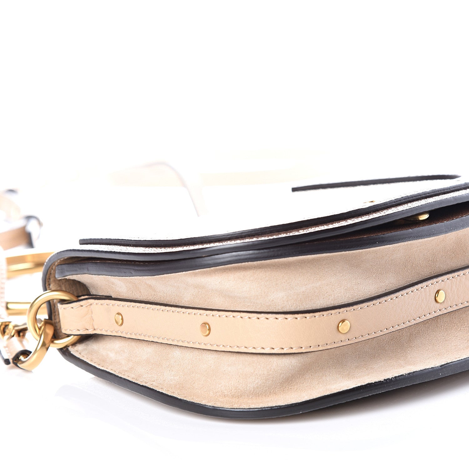 Chloe Metallic Calfskin Small Nile Bracelet Bag Gold 8 of 13