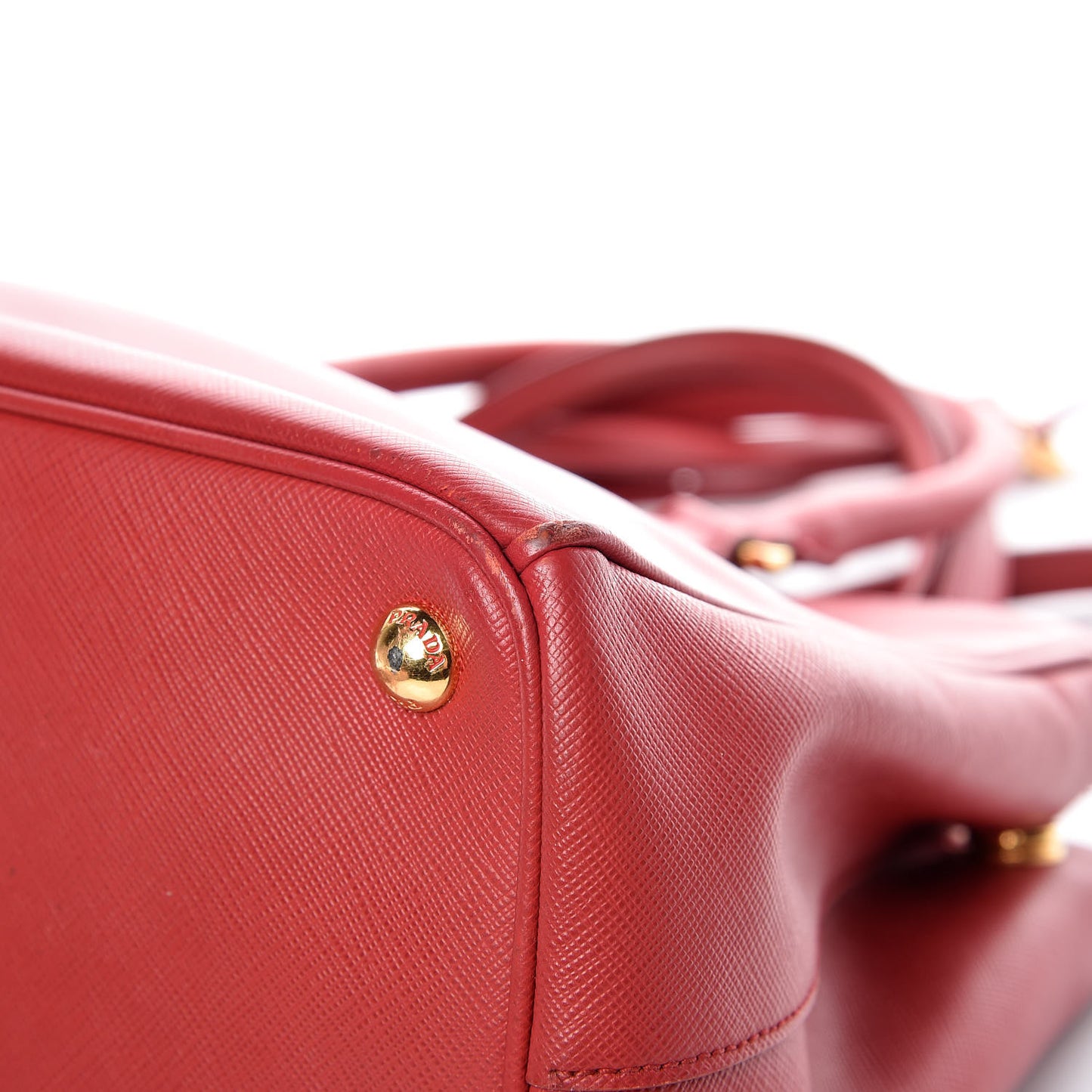 Saffiano Small Galleria Double Zip Tote Fuoco