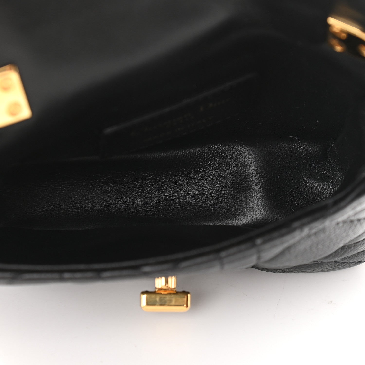 Christian Dior Supple Calfskin Cannage Micro Caro Bag Black 7 of 8