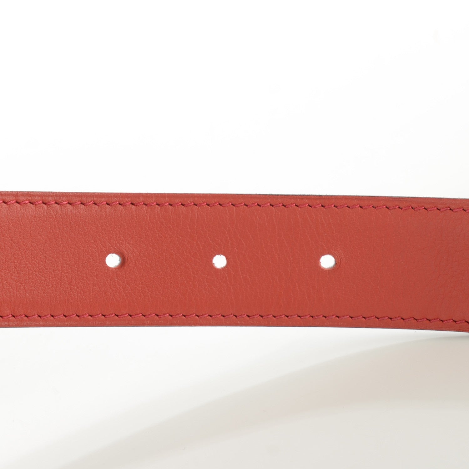Hermes Swift Epsom Calandre 32mm H Belt 85 Sanguine White 5 of 7
