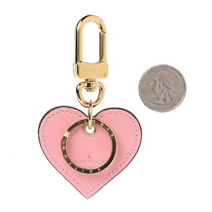 Louis Vuitton Vernis Degrade Love Lock Heart Key Holder Bag Charm Pink White 3 of 5