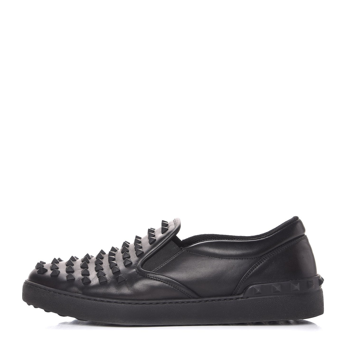 Vitello Rockstud Slip On Sneakers 43 Black