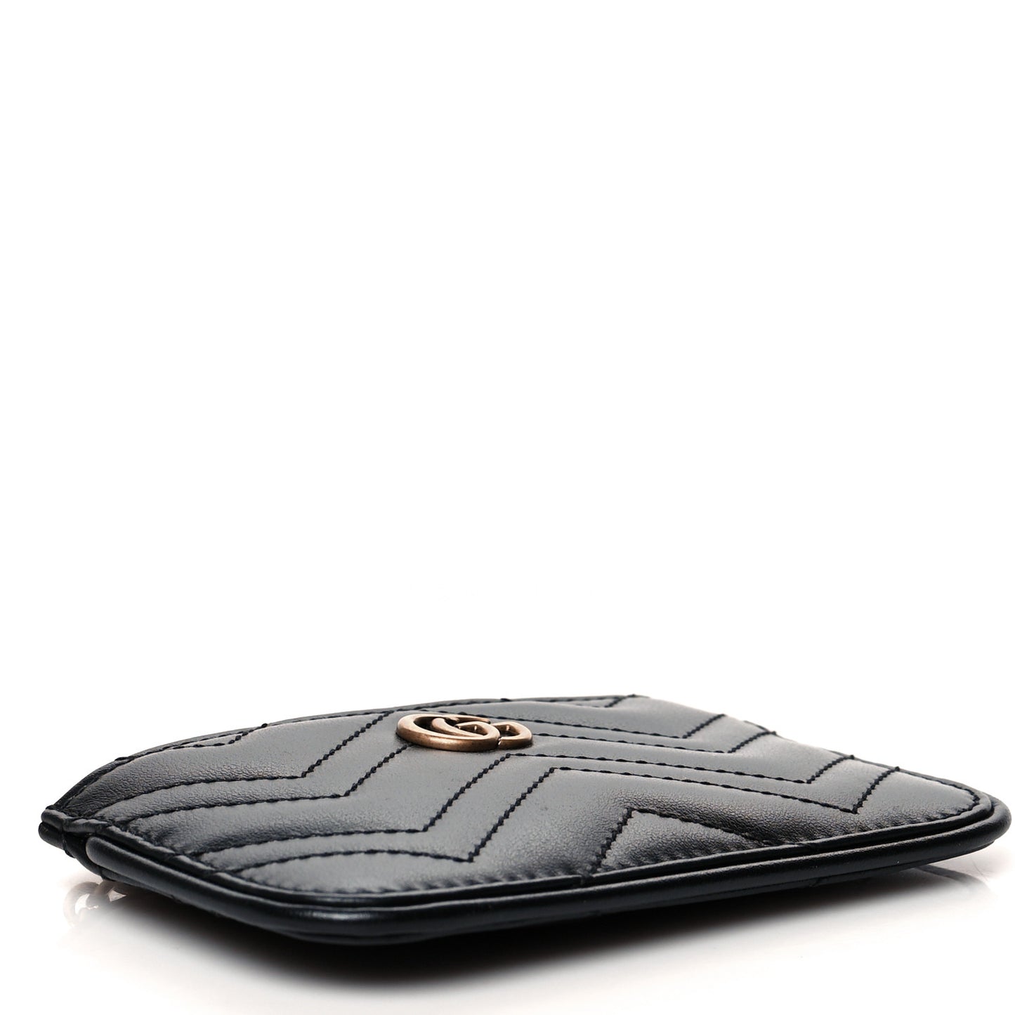 Calfskin Matelasse GG Marmont Key Case Black