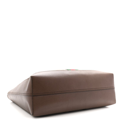 Gucci Gg Supreme Monogram Web Ophidia Tote Brown 5 of 12