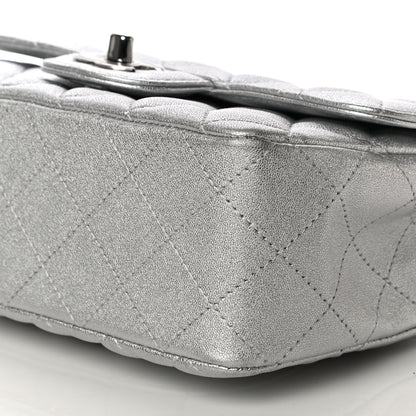Chanel Metallic Lambskin Quilted Mini Rectangular Flap Silver 10 of 10