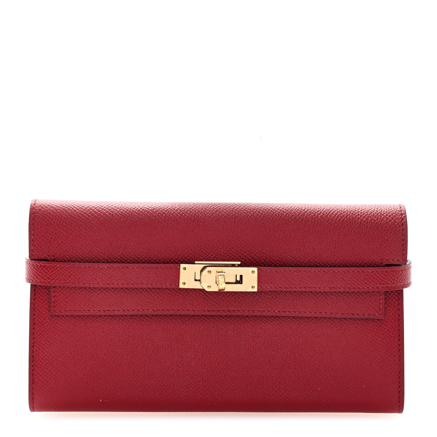 Epsom Kelly Longue Wallet Rouge Grenat