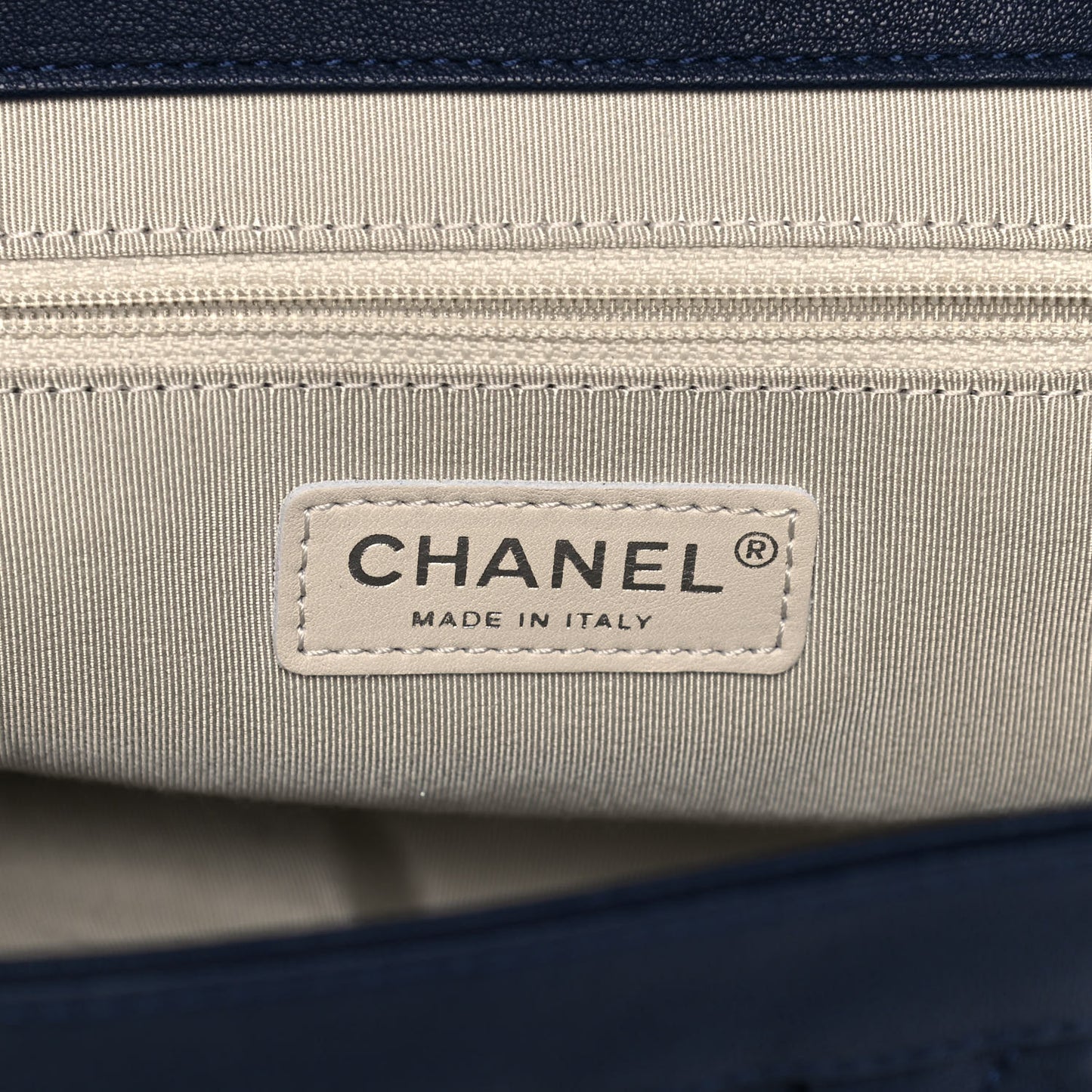 Washed Lambskin Quilted Mini Chain Around Flap Navy