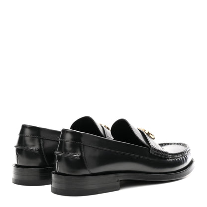 Gucci Calfskin Millennial Ribot Womens GG Loafers 40 Black 5 of 10