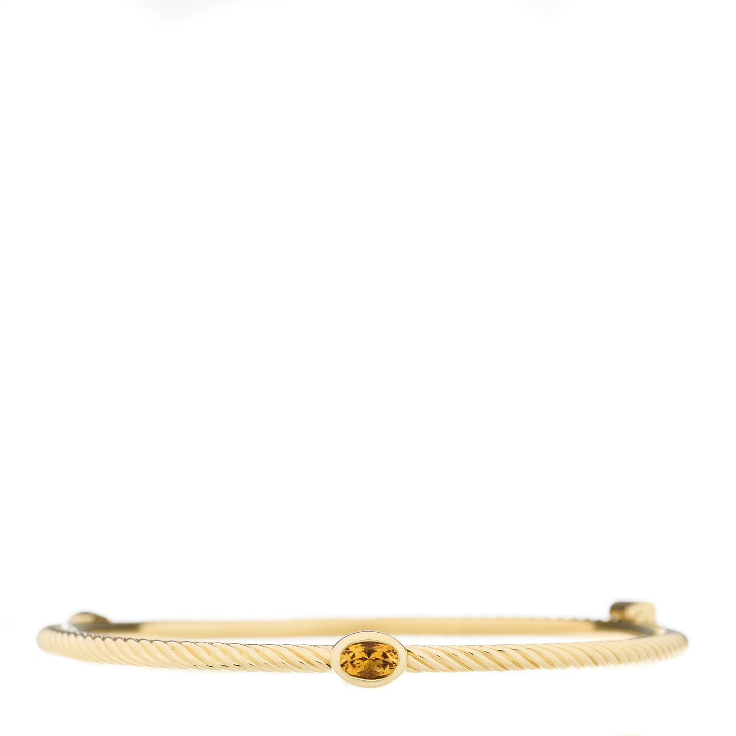 18K Yellow Gold Citrine Cable Classics Bangle Bracelet