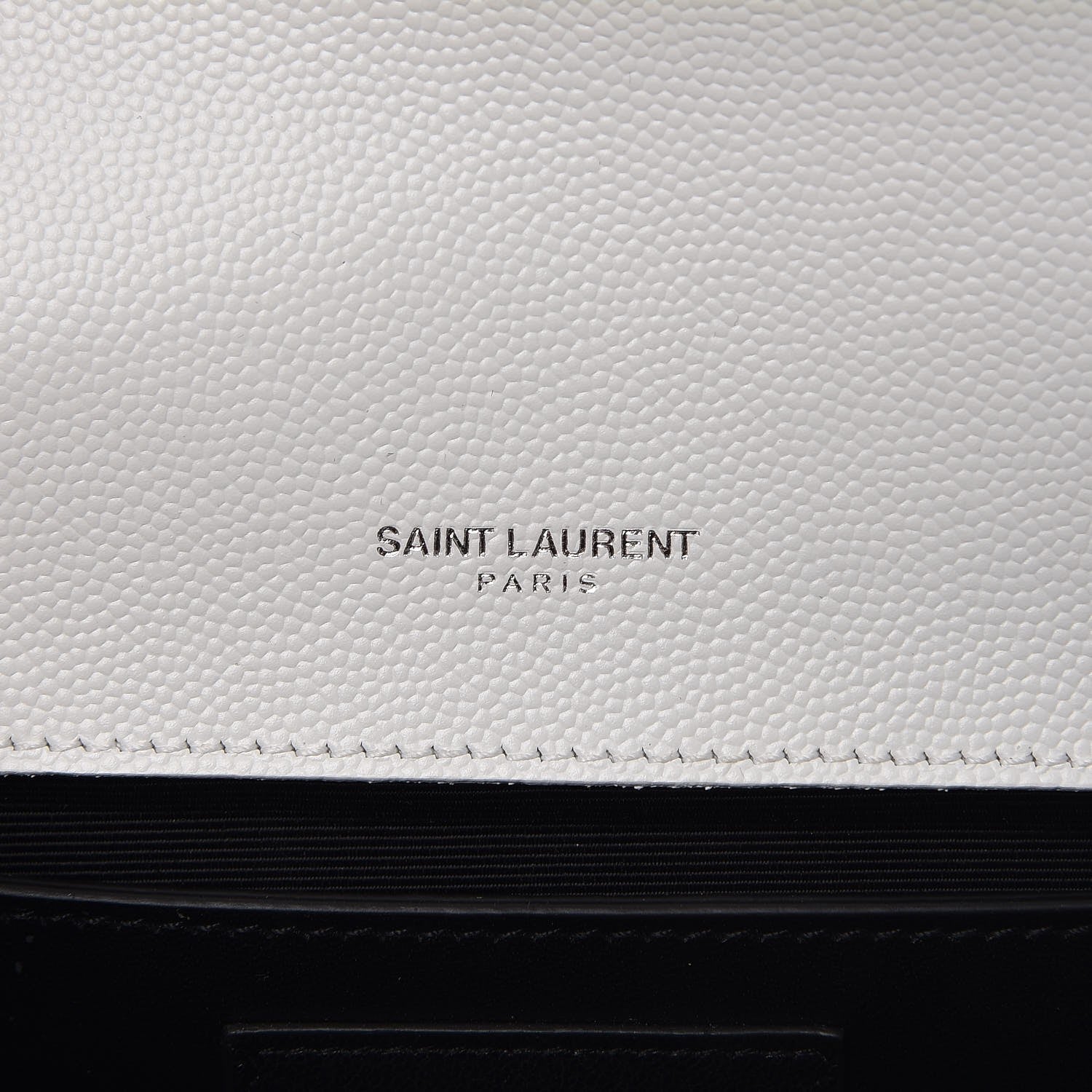 Saint Laurent Grain De Poudre Small Monogram Kate Satchel Optical White 6 of 7