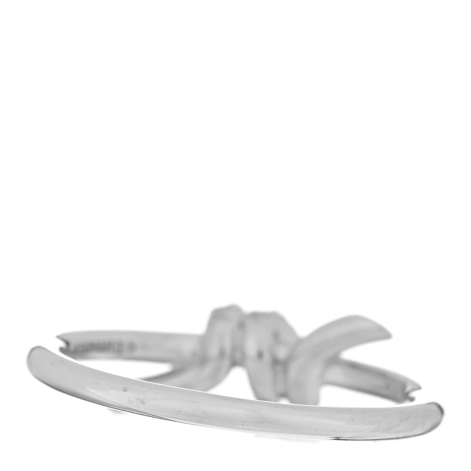 Tiffany 18K White Gold Diamond Small Knot Ring 48 4.5 3 of 5