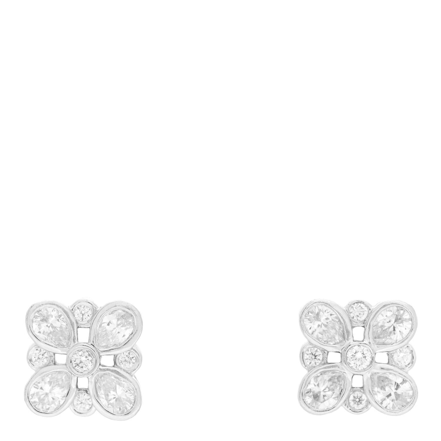 Platinum Diamond Enchant Stud Earrings