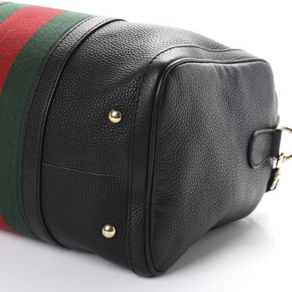 Gucci Calfskin Vintage Web Medium Boston Black 10 of 13