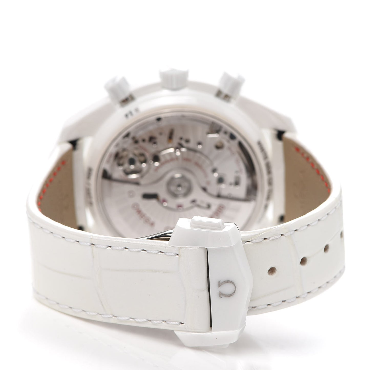 Ceramic Alligator Diamond Bezel Mother of Pearl 44mm Speedmaster White Side of the Moon Automatic Watch 311.98.44.51.55.001