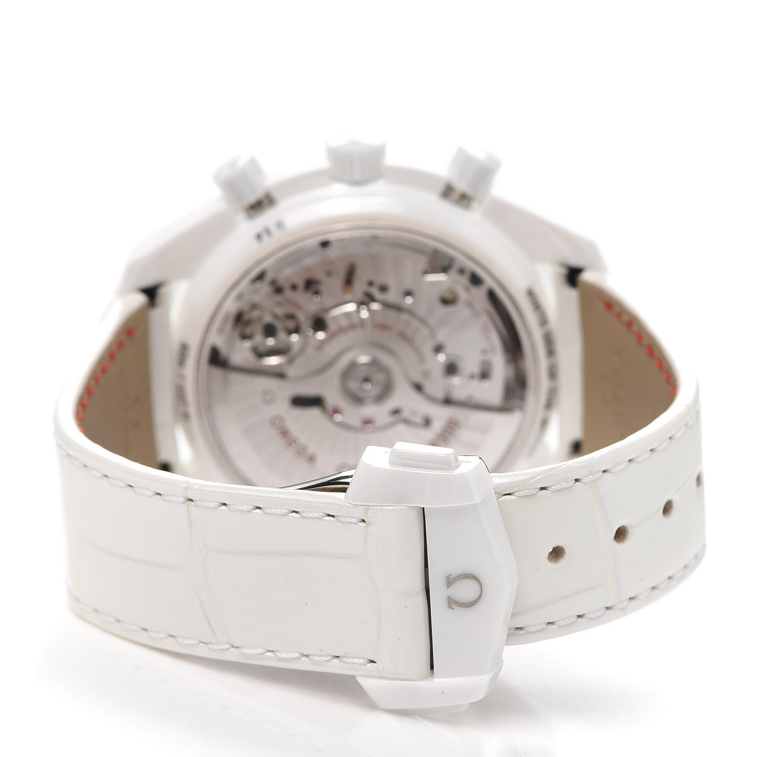 Omega Ceramic Alligator Diamond Bezel Mother of Pearl 44mm Speedmaster White Side of the Moon Automatic Watch 311.98.44.51.55.001 3 of 6