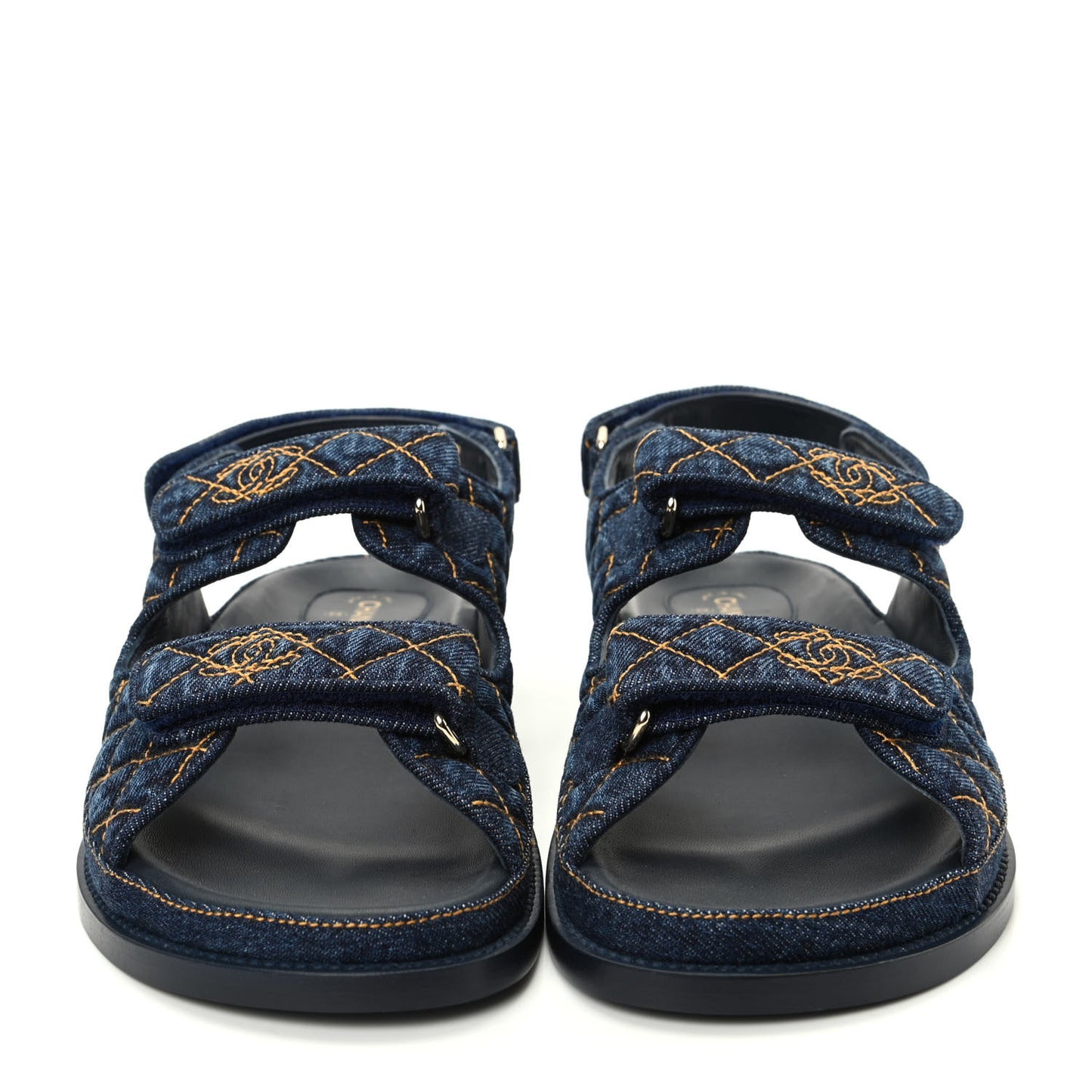 Denim Velcro Dad Sandals 40 Blue