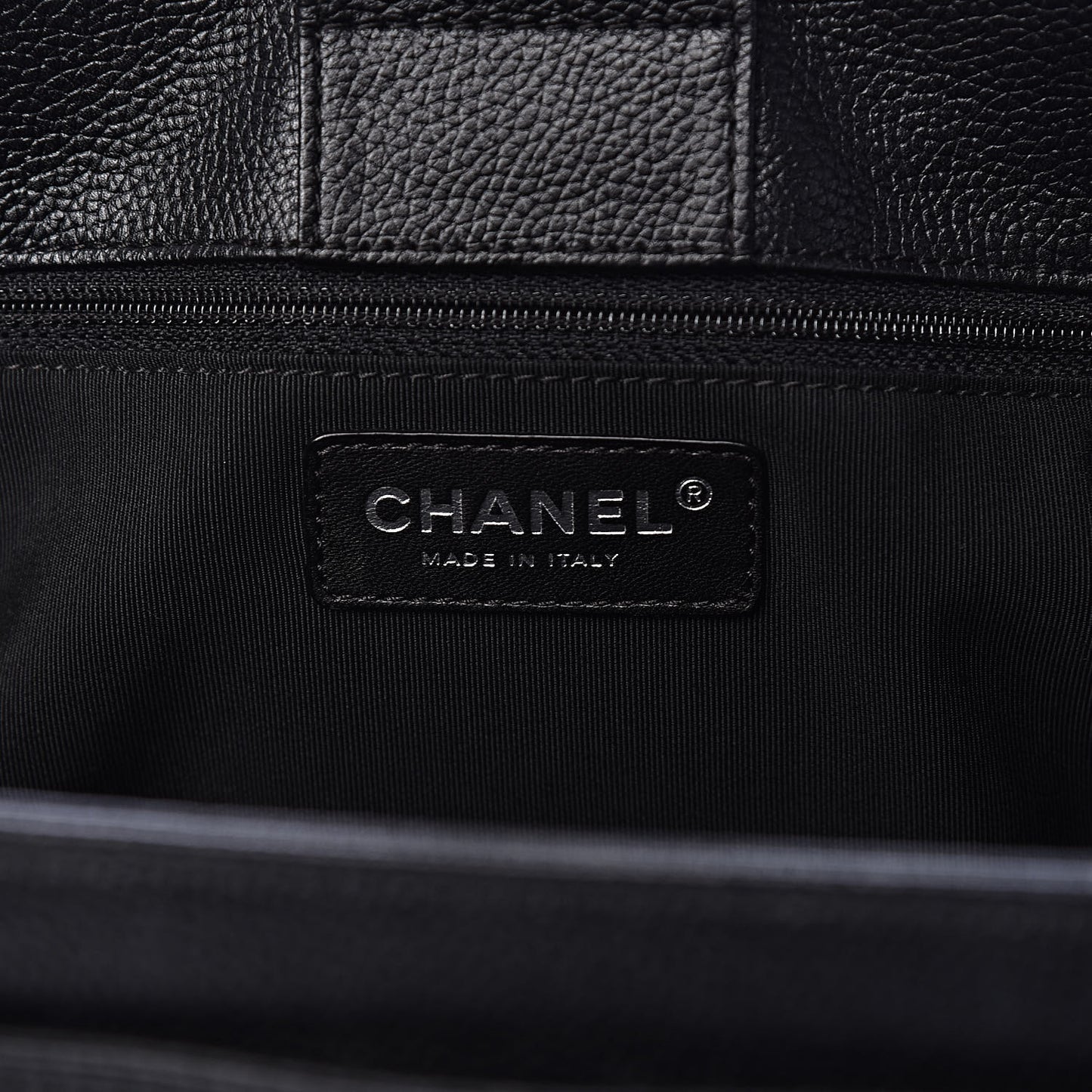 Calfskin Cerf Executive Shopper Tote Black