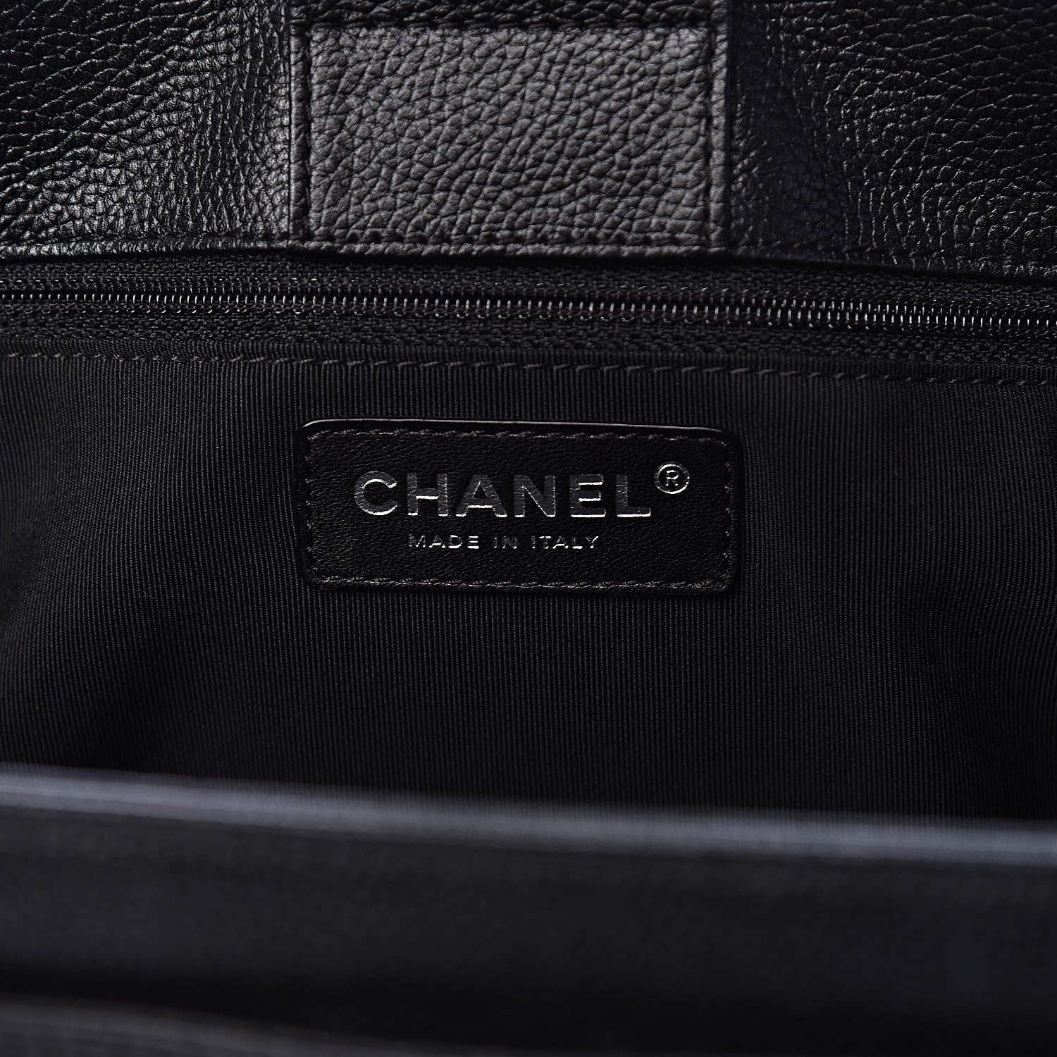Chanel Calfskin Cerf Executive Shopper Tote Black 9 of 11
