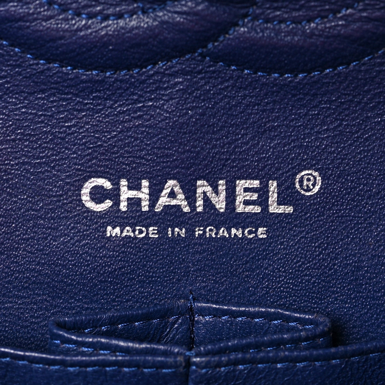 Chanel Lambskin Perforated Medium Double Flap Blue 6 of 11