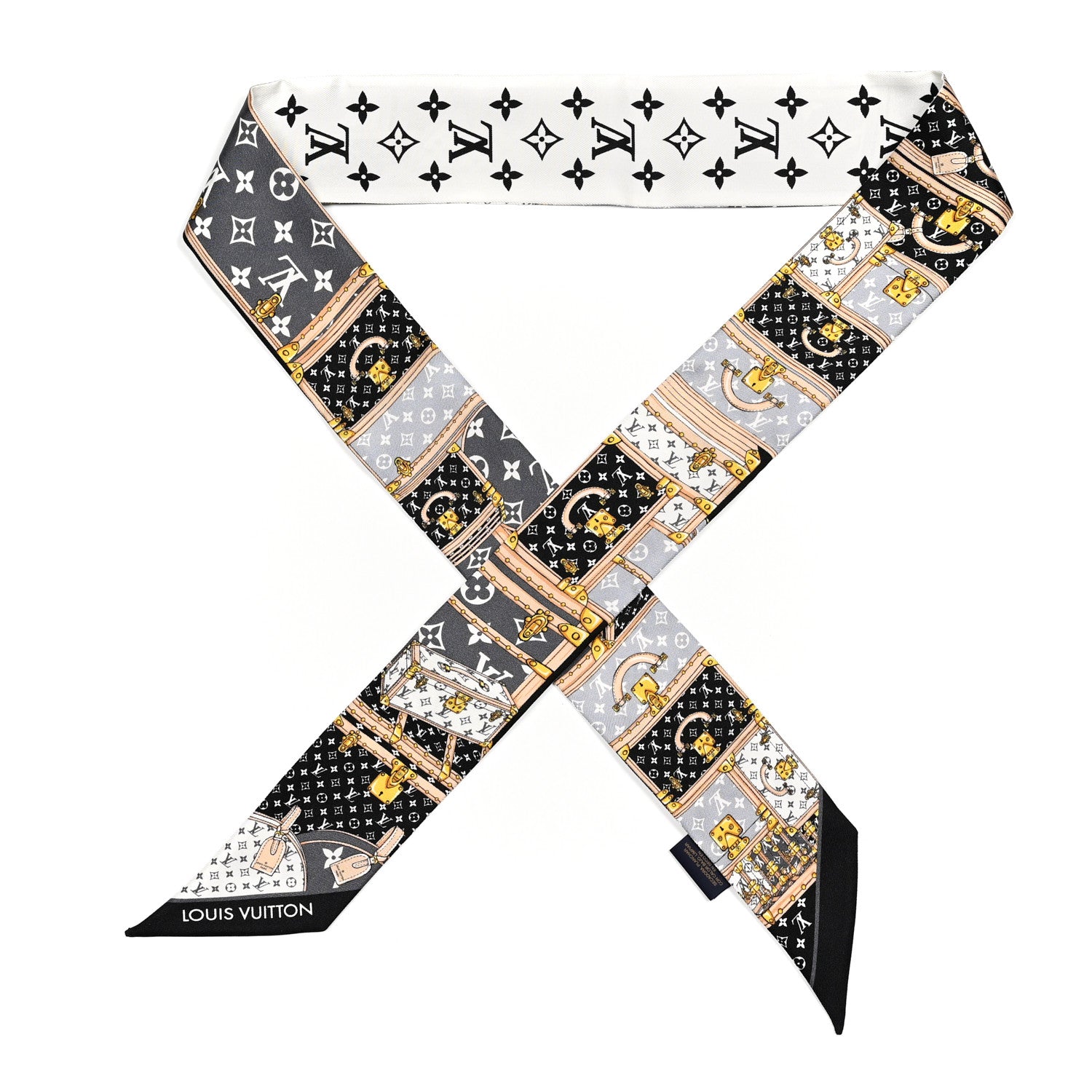 Louis Vuitton Silk Monogram Lets Go BB Bandeau Black 1 of 4