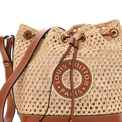 Louis Vuitton Raffia Calfskin Noe BB Natural Tan 7 of 10
