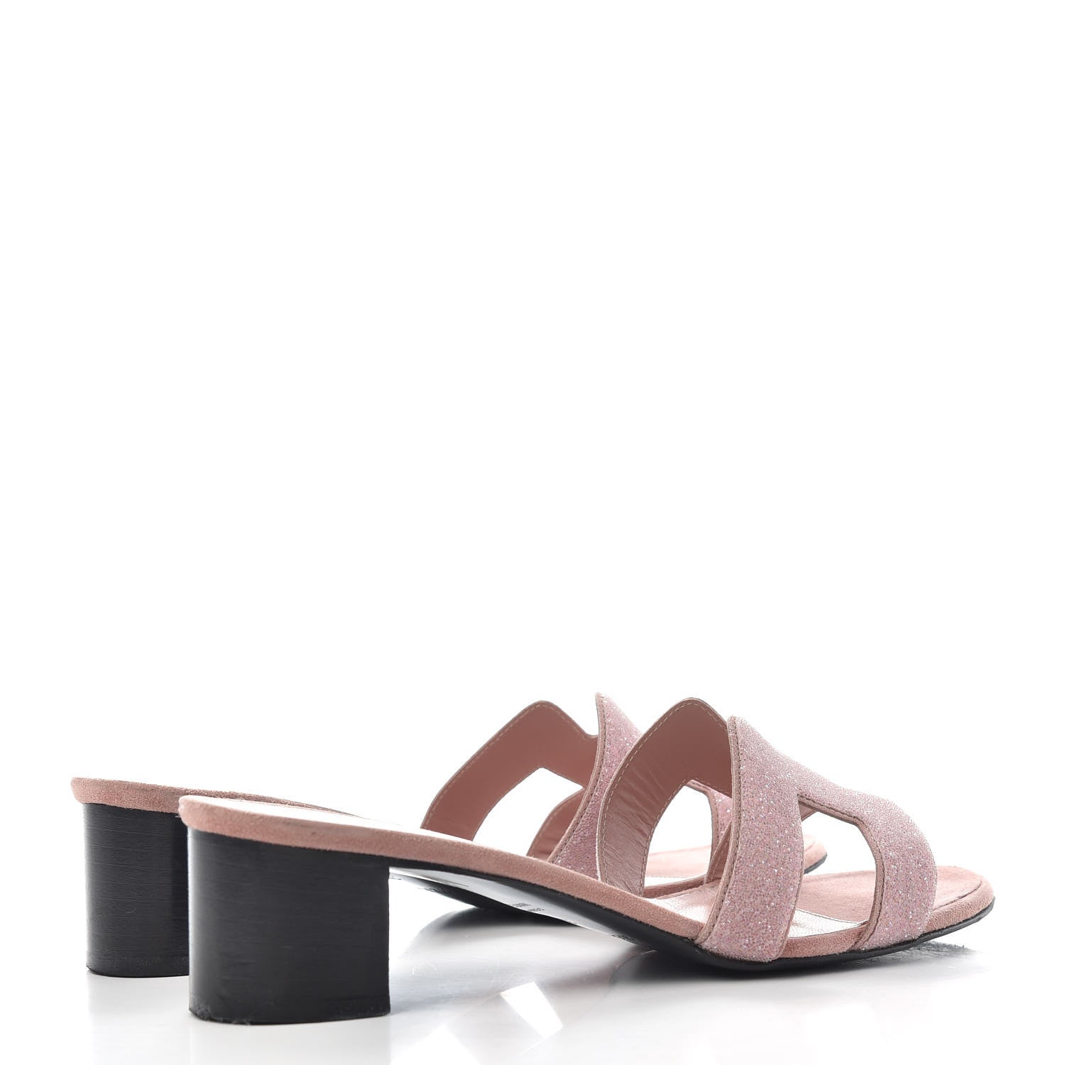 Hermes Suede Goatskin Crystal Oasis Sandals 38.5 Rose 4 of 10