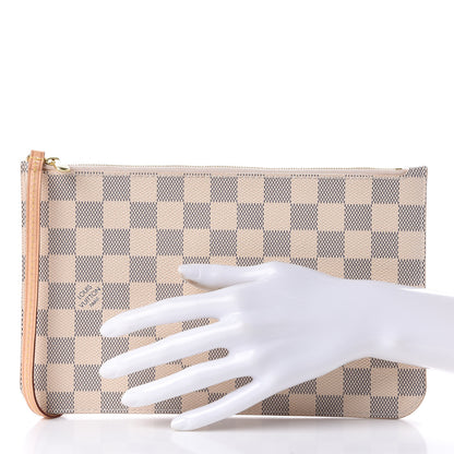 Louis Vuitton Damier Azur Neverfull MM GM Pochette 2 of 9