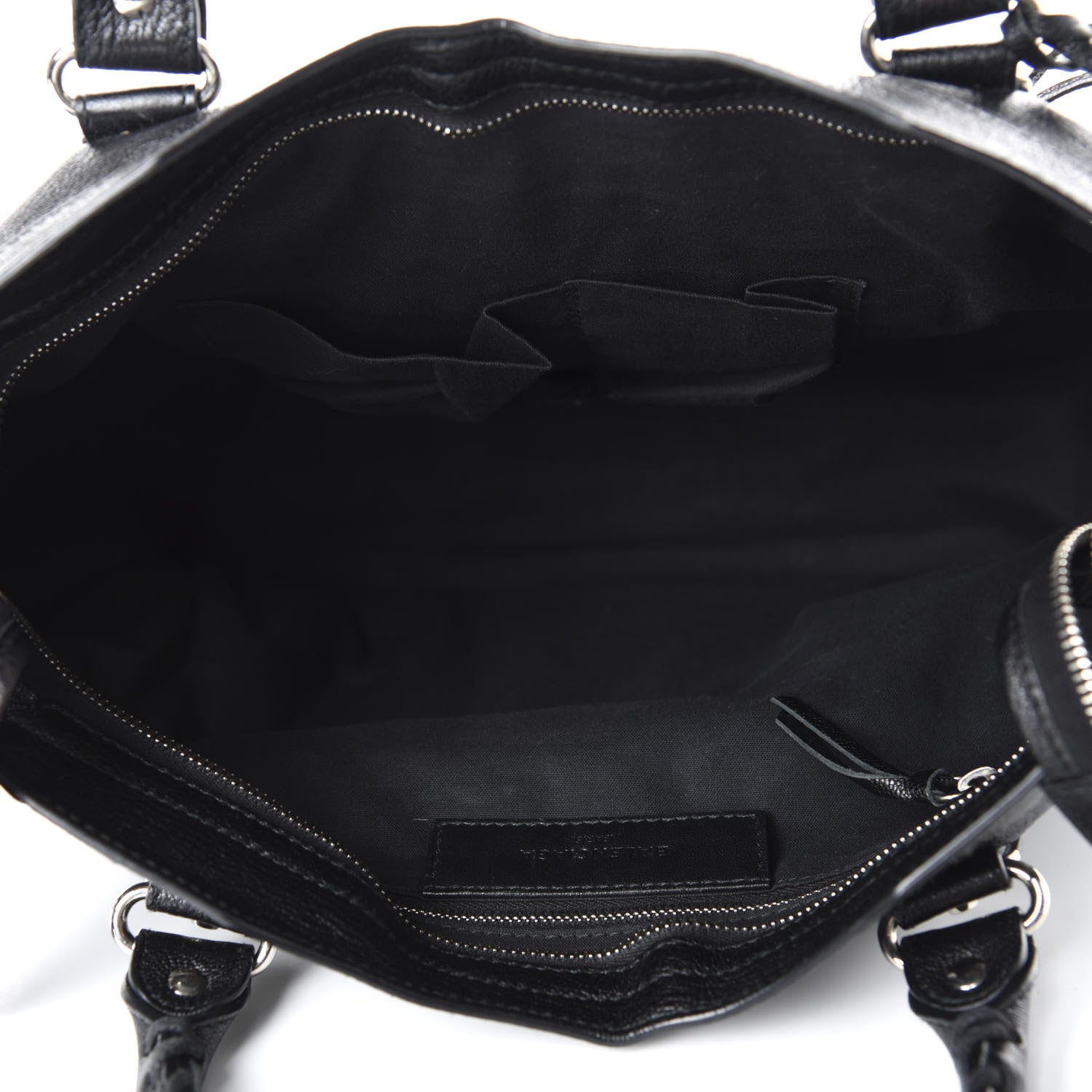 Balenciaga Chevre Silver Metallic Edge Hardware City Black 5 of 11