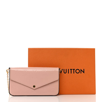 Louis Vuitton Vernis Felicie Chain Wallet Rose Ballerine 11 of 11