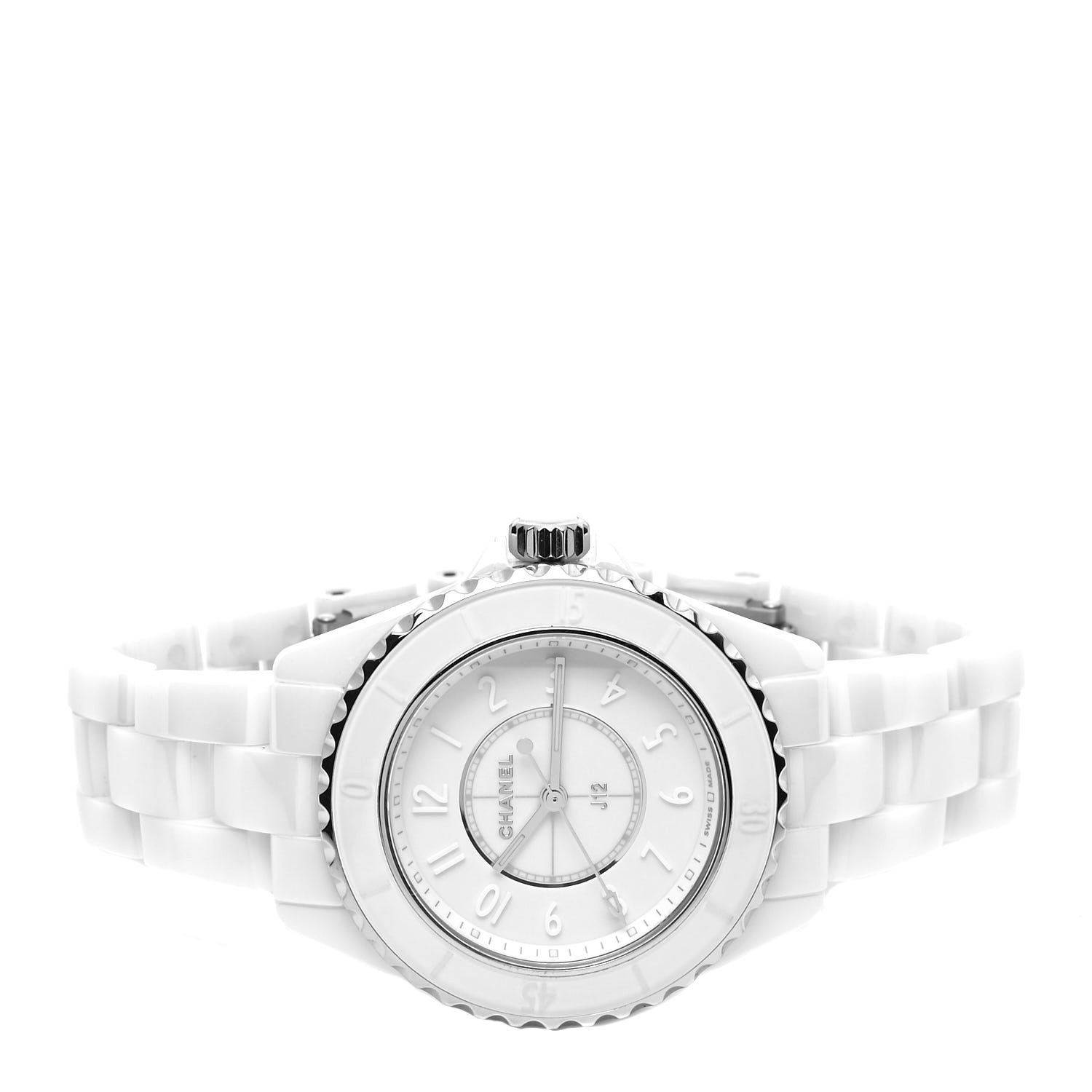 Chanel Stainless Steel Ceramic 33mm J12 Quartz Watch White 2 of 5