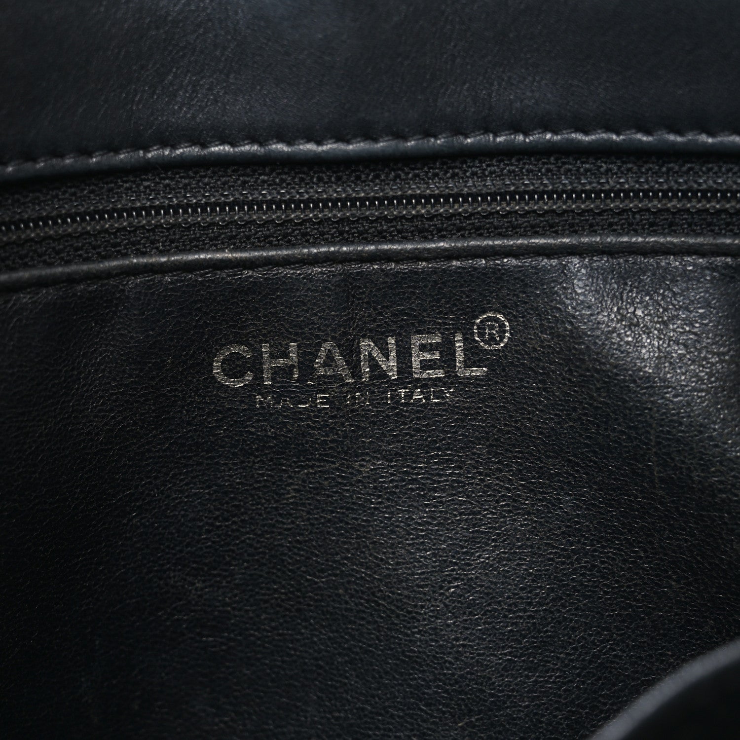 Chanel Calfskin Stitched Chocolate Bar Shopping Tote Black 6 of 11