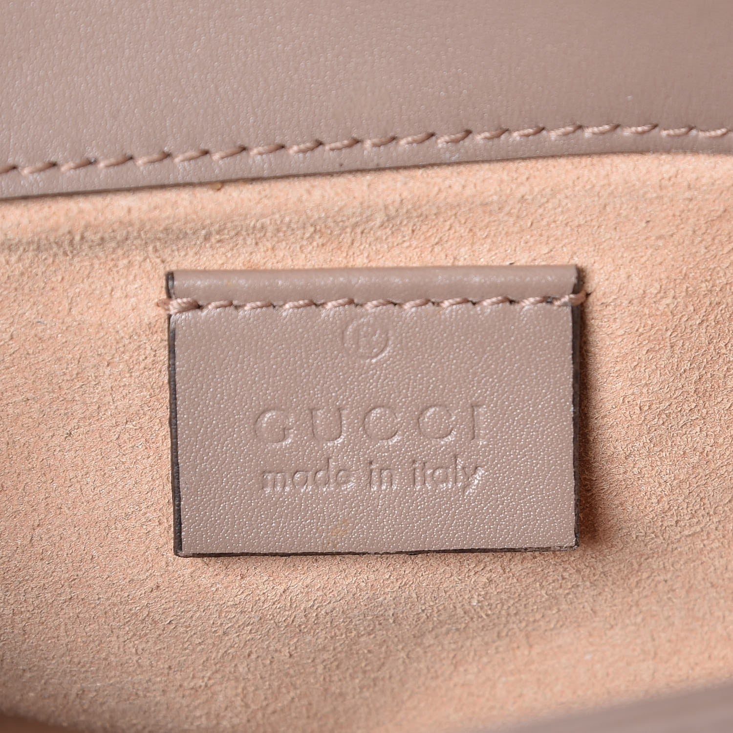 Gucci Calfskin Matelasse Super Mini GG Marmont Shoulder Bag Porcelain Rose 6 of 11