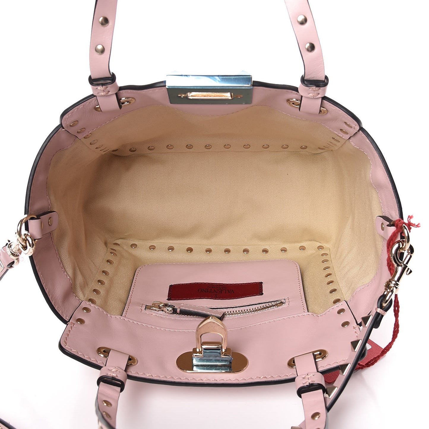 Vitello Mini Rockstud Tote Water Rose