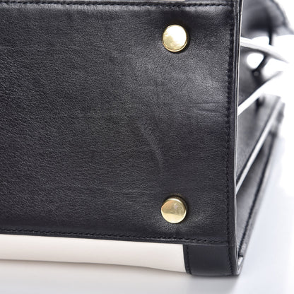 Saint Laurent Calfskin Bicolor Small Sac De Jour White Black 10 of 10