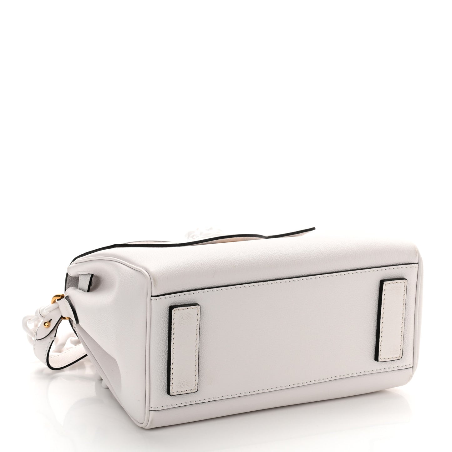 Calfskin Medium La Medusa Top Handle Handbag Optical White