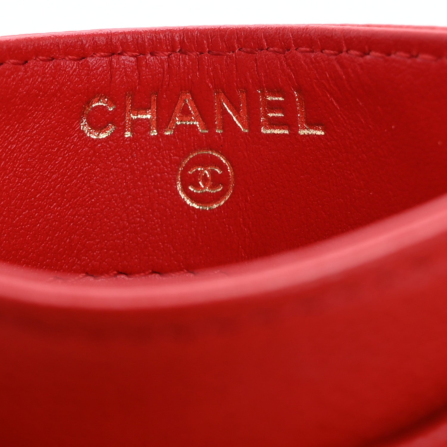 Chanel Caviar Quilted Card Holder Red 6 of 14