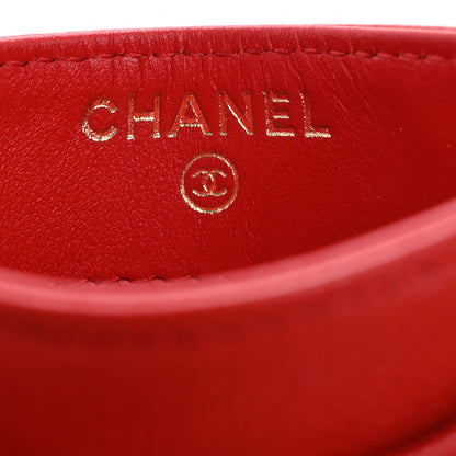 Chanel Caviar Quilted Card Holder Red 6 of 14