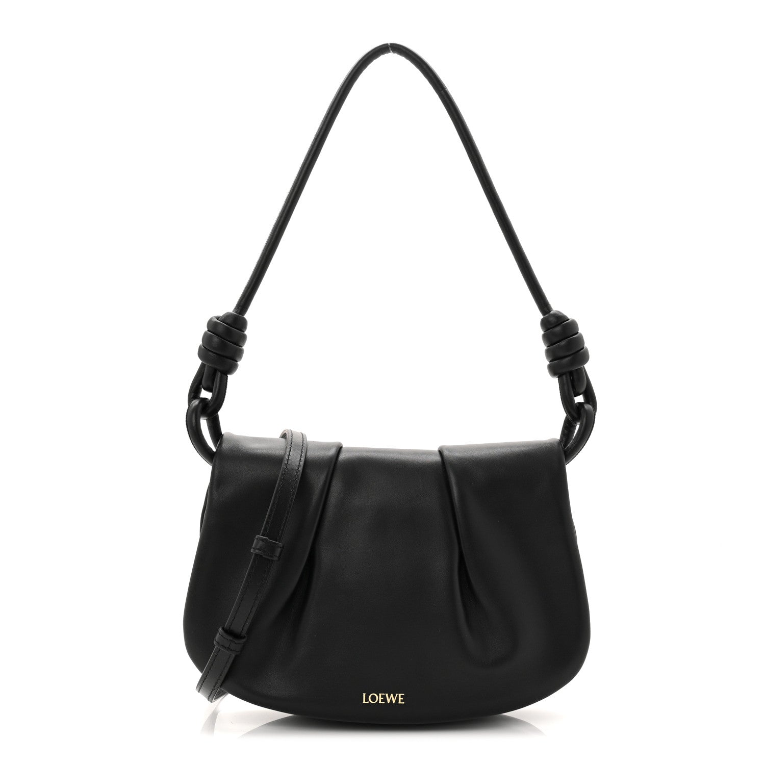Loewe Shiny Nappa Calfskin Paseo Satchel Black 1 of 10