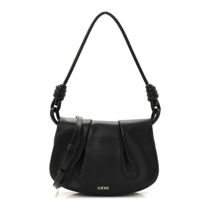 Loewe Shiny Nappa Calfskin Paseo Satchel Black 1 of 10