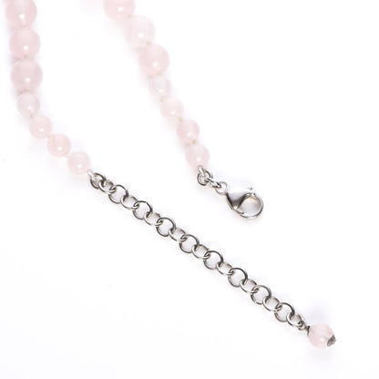 Chanel Bead Crystal CC Choker Necklace Pink Silver 5 of 7