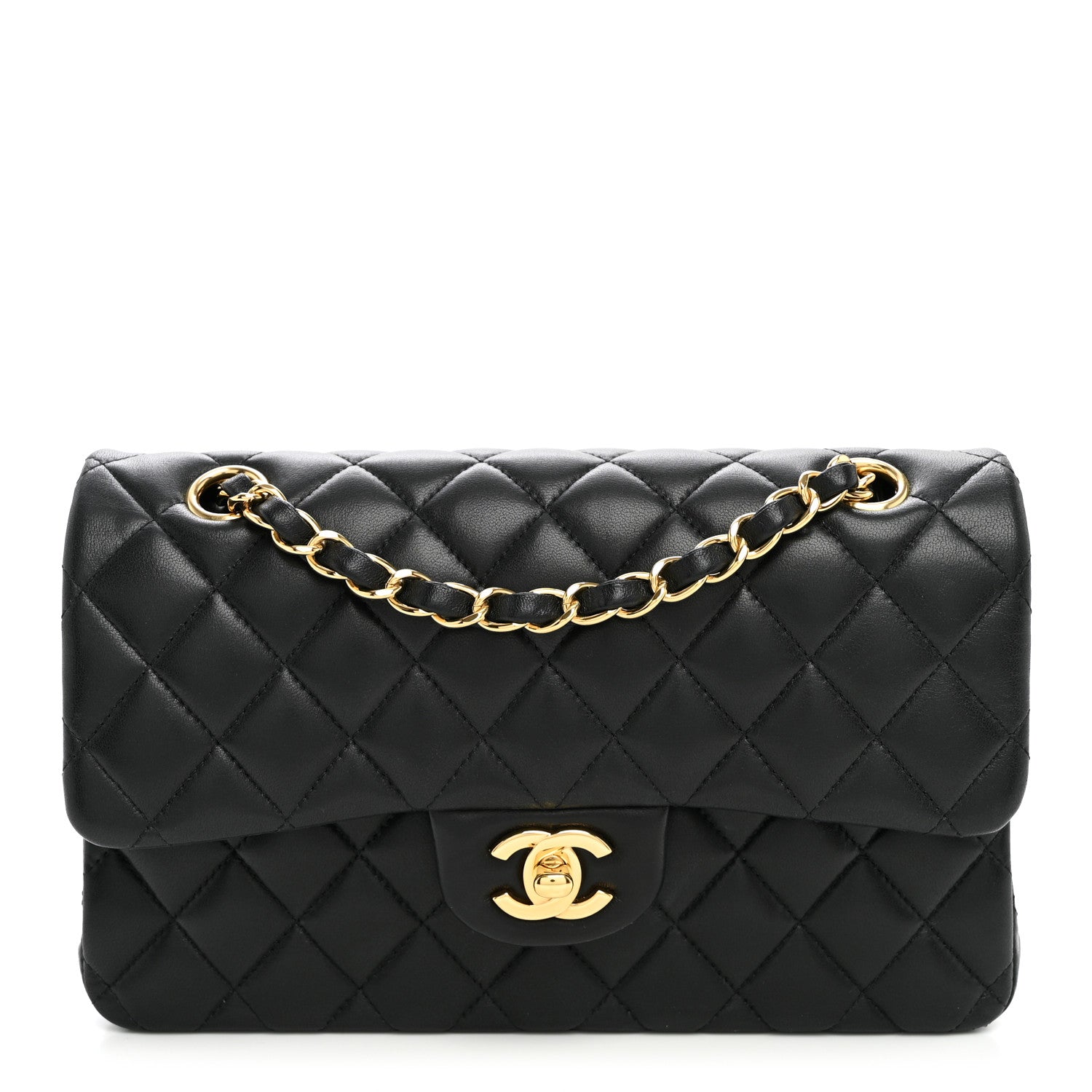 Chanel Lambskin Quilted Small Double Flap Black 1 of 10