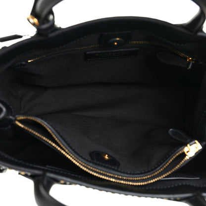 Burberry Smooth Calfskin Riveted Medium Banner Tote Black 6 of 11