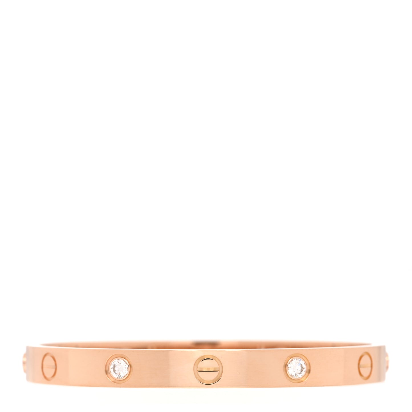 18K Pink Gold 4 Diamond LOVE Bracelet 16