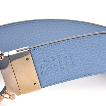 Gucci Dollar Calfskin 1973 Reversible Belt 80 32 Black Mineral Blue 6 of 6