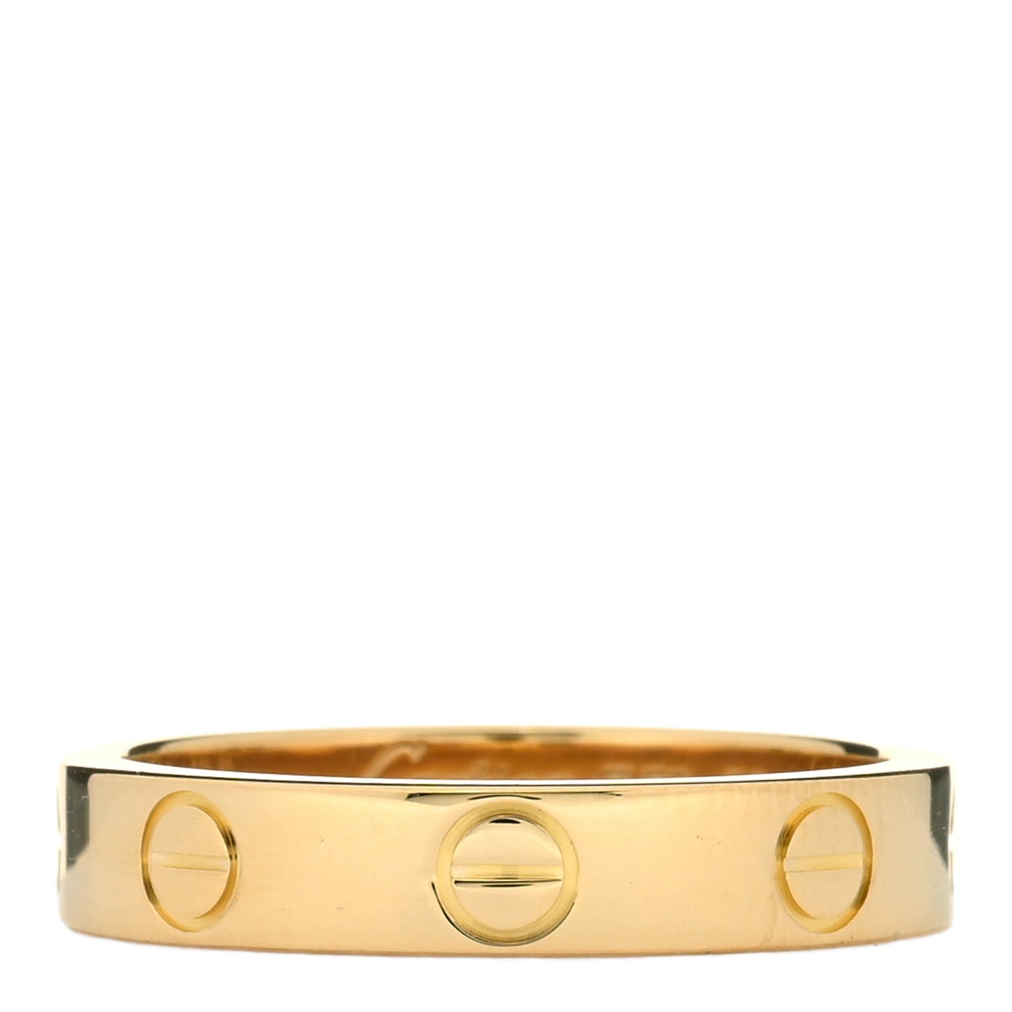 18K Yellow Gold 3.5mm LOVE Wedding Band Ring 50 5.25