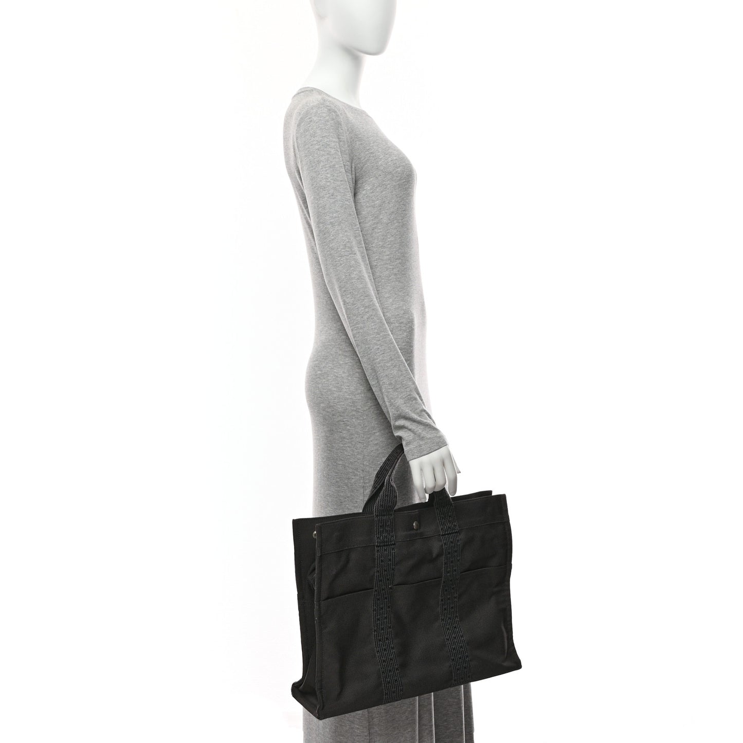 Canvas Herline MM Tote Grey
