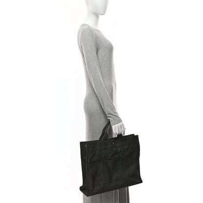 Hermes Canvas Herline MM Tote Grey 2 of 9