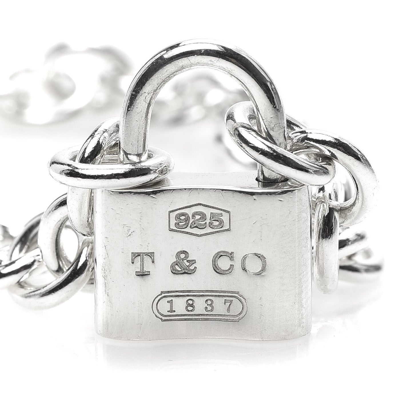 Sterling Silver 1837 Lock Charm Bracelet